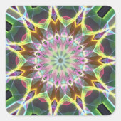 Farbexplosion Quadratischer Aufkleber (Vorderseite)