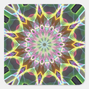 Farbexplosion Quadratischer Aufkleber