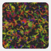 Farbexplosion Quadratischer Aufkleber (Vorderseite)
