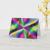 Farbexplosion Rainbow Fraktal Kunstgeschenke Karte (Gelbe Blume)