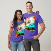 Farbexplosion Retro Schmetterling Collage T-Shirt (Unisex)