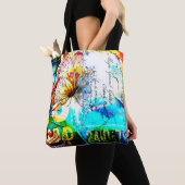 Farbexplosion Retro-Schmetterling-Collage Tasche (Von Nahem)