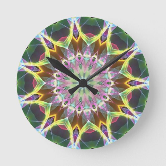 Farbexplosion Runde Wanduhr (Vorderseite)