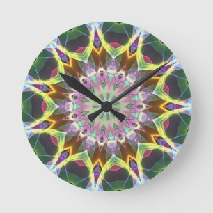 Farbexplosion Runde Wanduhr