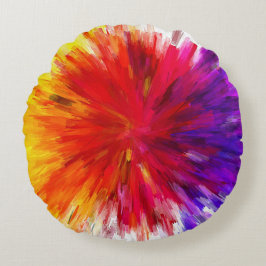 Farbexplosion Rundes Kissen