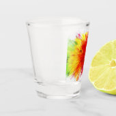 Farbexplosion Schnapsglas (Links)