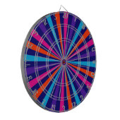 Farbexplosion Sonnenrad-Design Dartscheibe (Vorderseite Links)