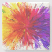 Farbexplosion Steinuntersetzer (Vorderseite)