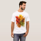 Farbexplosion von Gewürzpulver  T-Shirt (Vorne ganz)