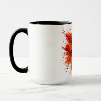 Farbexplosion von Gewürzpulver, Weißer Hintergrund Tasse