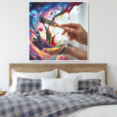 Farbexplosion – von Nexa Hub Leinwanddruck (Insitu (Schlafzimmer))