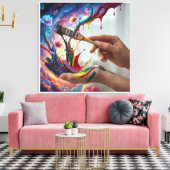 Farbexplosion – von Nexa Hub Leinwanddruck (Insitu (Wohnzimmer))