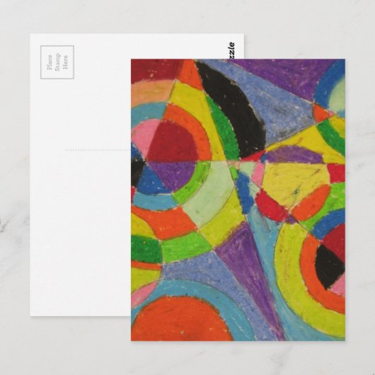 Farbexplosion von Robert Delaunay Postkarte (Vorne/Hinten)
