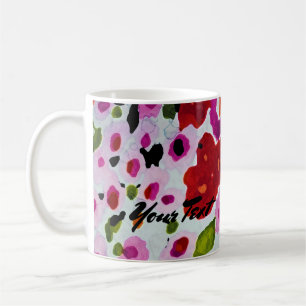 Farbexplosion Wasserfarben Blumen Kaffeetasse