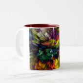 Farbexplosion Zweifarbige Tasse (Vorderseite Links)