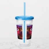 Farbexplosions-Galaxie-Katze Acryltrinkbecher (Rechts)