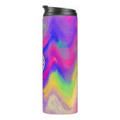 Farbexplosions-Monogramm Thermosbecher (Nach rechts gedreht)