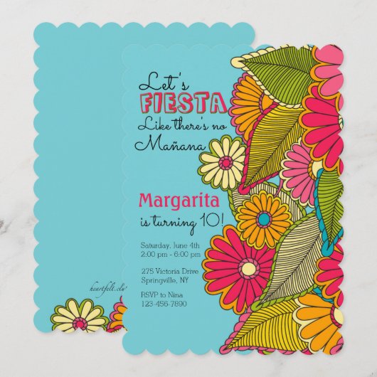 Farbextravaganz-Einladung Einladung (Vorne/Hinten)