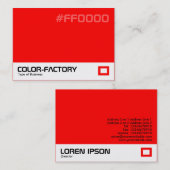 Farbfabrik - Rot (FF0000) Visitenkarte (Vorne/Hinten)