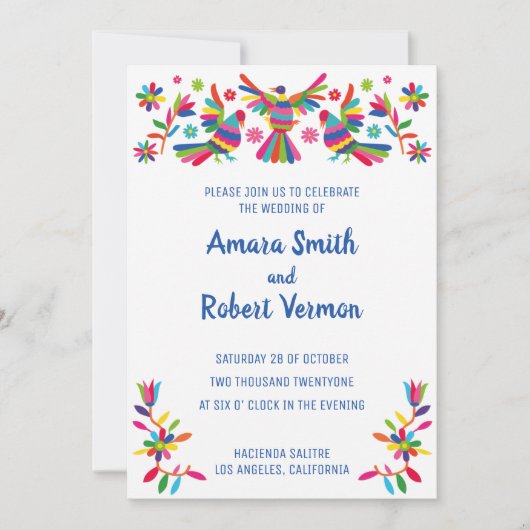 FARBFÄHIGER OTOMI MEXICAN ANKÜNDIGUNG (Vorderseite)