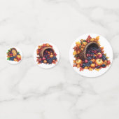 FARBFALL ERNTEDANK CORNUCOPIA-REGELUNG KONFETTI (Rückseiten)