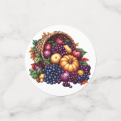 FARBFALL ERNTEDANK CORNUCOPIA-REGELUNG KONFETTI (Klein Vorderseite)