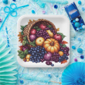 FARBFALL ERNTEDANK CORNUCOPIA-REGELUNG PAPPTELLER (Party)