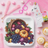 FARBFALL ERNTEDANK CORNUCOPIA-REGELUNG PAPPTELLER (Party)