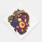 FARBFALL ERNTEDANK CORNUCOPIA-REGELUNG SERVIETTE (Ecke)