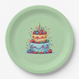 FARBFALL MANDALA PAPPTELLER
