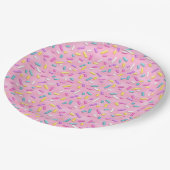 FARBFALL MANDALA PAPPTELLER (Schrägansicht)