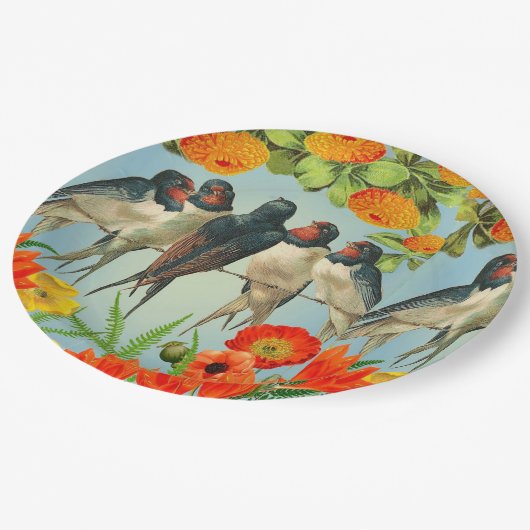 FARBFALL MANDALA PAPPTELLER (Schrägansicht)