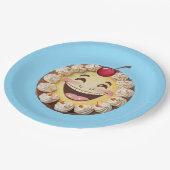 FARBFALL MANDALA PAPPTELLER (Schrägansicht)