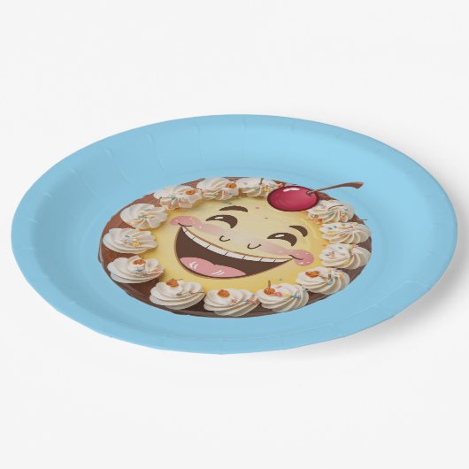 FARBFALL MANDALA PAPPTELLER (Schrägansicht)