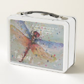 FARBFÄLTIGE DAZZLING DRAGONFLY METALL BROTDOSE (Rückseite)