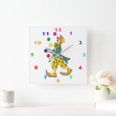 FARBFÄLTIGE JUGGLING CLOWING QUADRATISCHE WANDUHR (Zuhause)