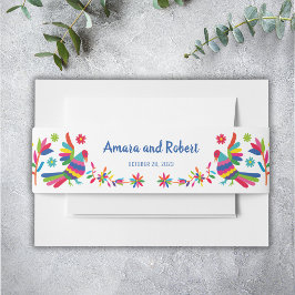 FARBFÄLTIGE OTOMI EINLADUNGSBANDEROLE