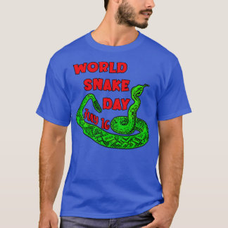 FARBFÄLTIGE SNAKE WORLD SNAKE DAY JULI T-Shirt