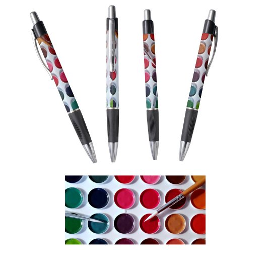 Farbfarbe Farbpalette Künstlerischer Farbton Kugelschreiber