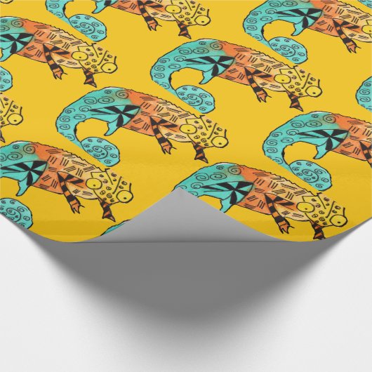 Farbfarbe Geschenkpapier (Ecke)