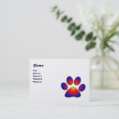 FARBFARBE, weiße Perle Visitenkarte (Stehend Vorderseite)