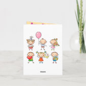 FARBFARBEN,AUGENFANG KINDERGEBURTSTAG KARTE (Rückseite)