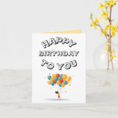 FARBFARBEN,AUGENFANG KINDERGEBURTSTAG KARTE (Gelbe Blume)