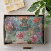 FARBFARBEN FRÜHBLUMEN IN VASE DECOUPAGE SEIDENPAPIER (Geschenk)