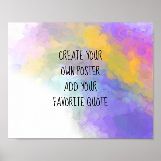 Farbfarben fügen Ihren Text für eine benutzerdefin Poster (Vorne)