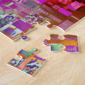 Farbfarben für digitale Pixel in abstrakter Kunst Puzzle (Seite)