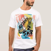FARBFARBEN NIE 2 FRIERT 2 SK8 T-Shirt (Vorderseite)