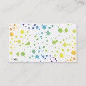 Farbfarben-Tropfen-Karte Visitenkarte (Rückseite)