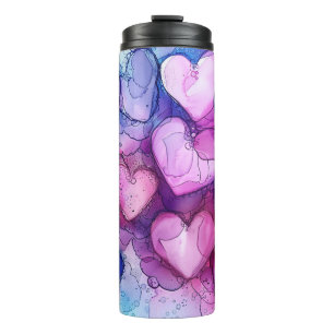 FARBFARBENE ALKOHOL-FARBE SCHAUEN VALENTINE HERZEN THERMOSBECHER