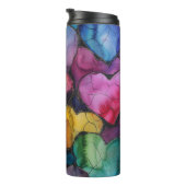 FARBFARBENE ALKOHOL-FARBE SCHAUEN VALENTINE HERZEN THERMOSBECHER (Nach rechts gedreht)